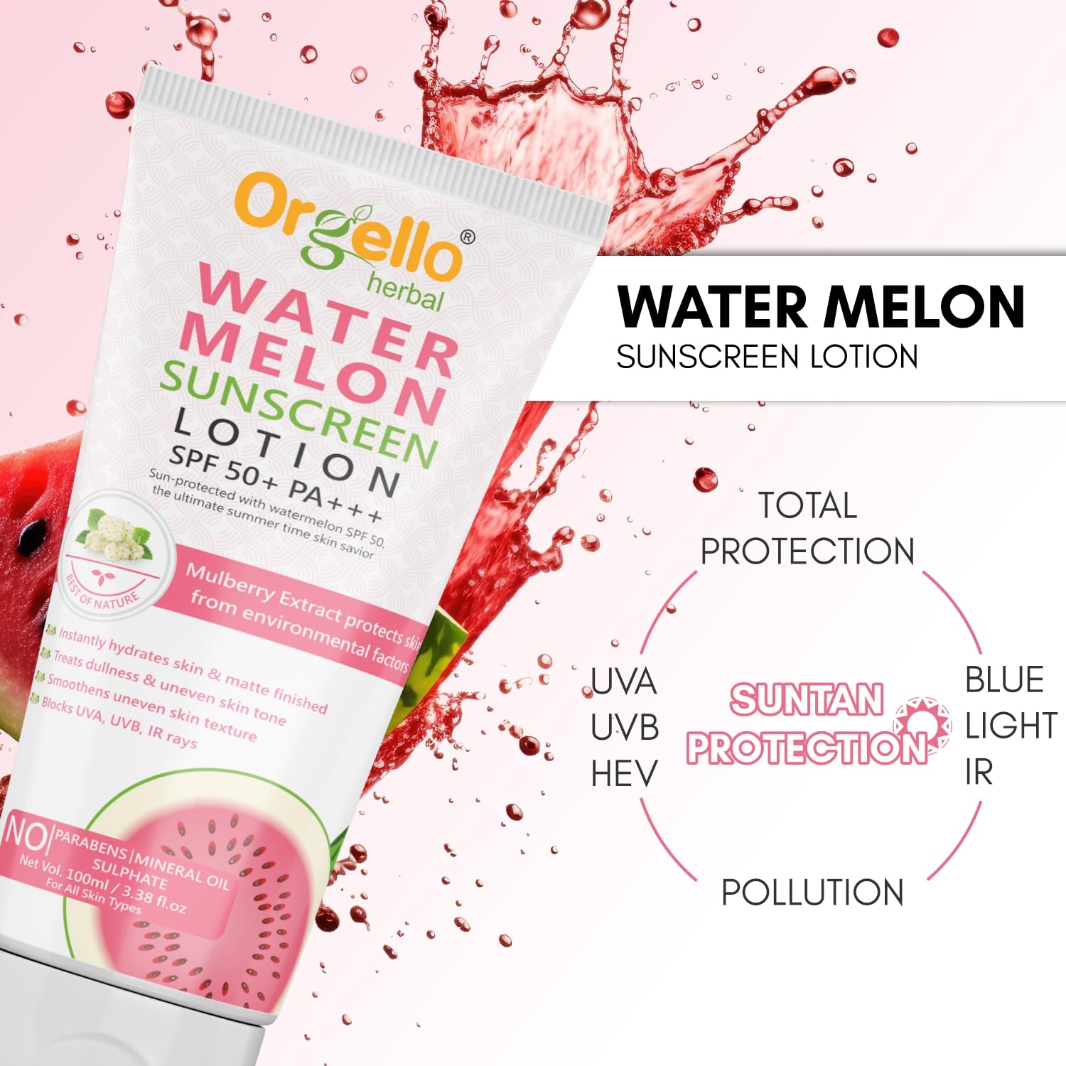 Water melon sunscreen lotion
